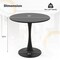 Costway 31.5" Round Dining Table with Anti-Slip PP Ring Modern Bistro Table for Dining Room